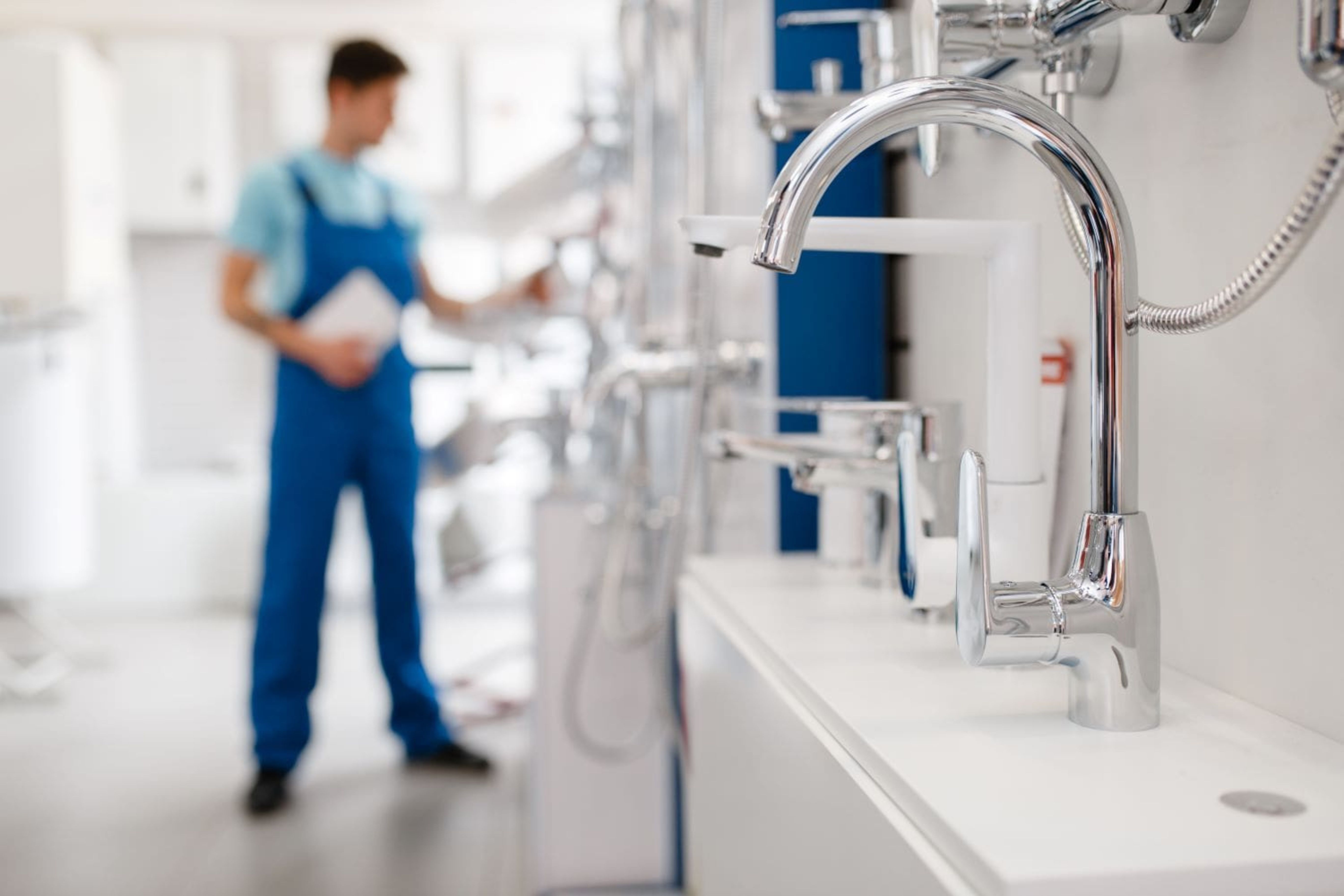 Plumber at work